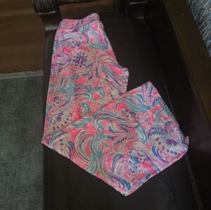 Lilly Pulitzer Prosecco Pink Don't Be Jelly Lorena Palazzo Pants